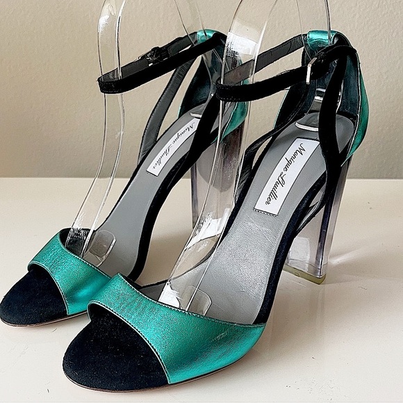 MONIQUE LHUILIER Metallic clear heel high heels - Picture 2 of 10